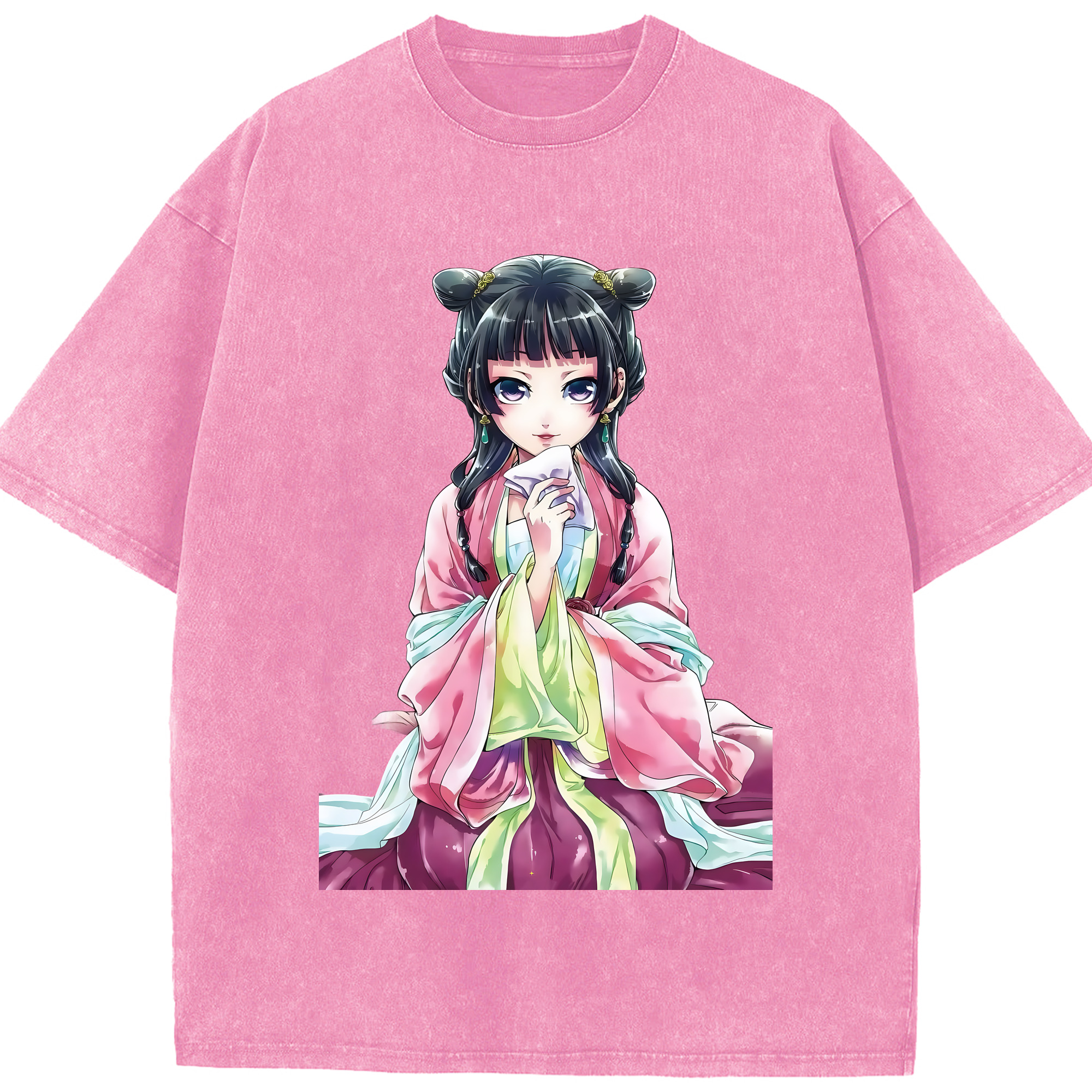 （画像用） 薬屋のひとりごと The Apothecary Diaries 綿100% ヴィンテージ風 半袖Tシャツ（フロントプリント）